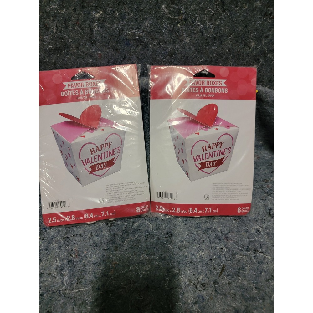 Happy Valenntine's Folding Stiff Paper Boxes Set of 2